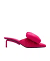 Off-white Allen Padded-bow Leather High-heel Mules In Red