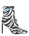 OFF-WHITE ALLEN ZEBRA-PRINT LEATHER ANKLE BOOTS
