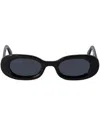 Off-white Amalfi Oval-frame Sunglasses In Black