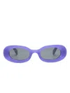 Off-white Oval-frame Sunglasses In Purple
