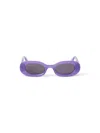 Off-white Amalfi Beveled Acetate Oval Sunglasses In Purple