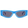 Off-white Andy Dark Grey Irregular Unisex Sunglasses Oeri047 4507 53 In Blue