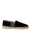 Off-white Anglette Arrow-embroidered Espadrilles In Black
