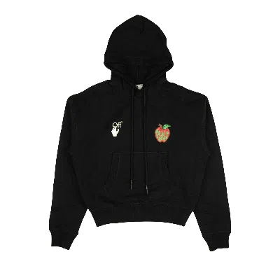 Pre-owned Off-white Apple Flatlock Hoodie 'black'