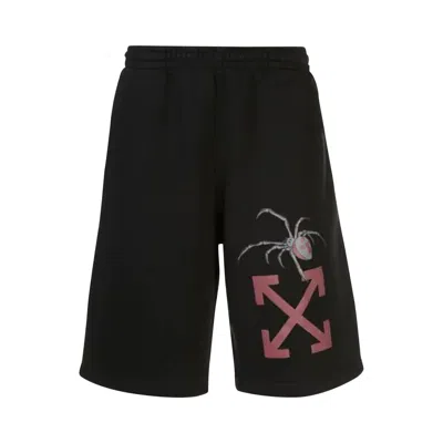 Pre-owned Off-white Arachno Arrow Sweatshorts 'black/bordeaux'