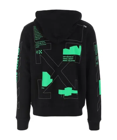 Off-white Arch Shapes Print Hoodie In Black