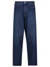 Off-white Relaxed Fit Denim Jeans With Classic Five-pocket Styling In Blue