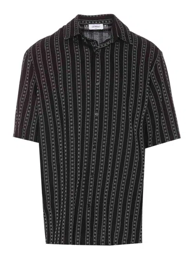 Off-white Arr Stripes Bowling Shirt In Black