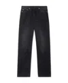 Off-white Arr Tab Logo-patch Tapered Jeans In Black