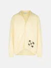 Off-white 'arrow 3d' Cream Wool Cardigan In Yellow