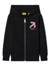 Off-white Arrow Acrylic Cotton Hoodie In Black