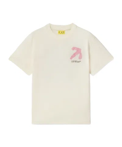 Off-white Arrow Acrylic Cotton T-shirt In White