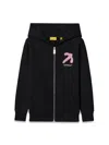 Off-white Arrow Acrylic Cotton Hoodie In Black