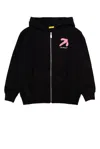 Off-white Arrow Acrylic Cotton Hoodie In Black