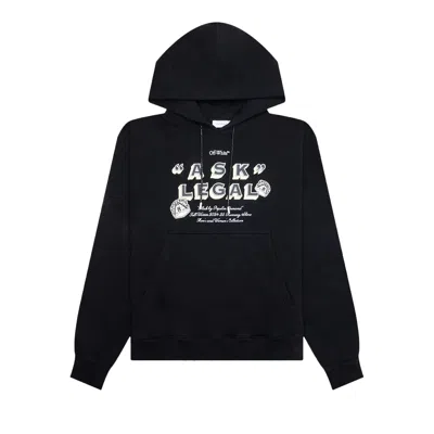 Pre-owned Off-white Arrow Ask Legal Skate Hoodie 'black/white' | Men's Size Xl