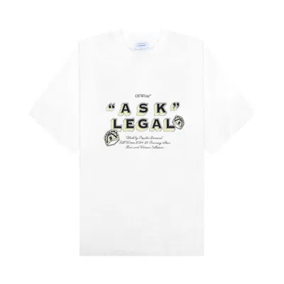 Pre-owned Off-white Arrow Ask Legal Skate Tee 'white/black' | Men's Size S