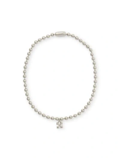 Off-white Arrow Ballchain Necklace In Metallic