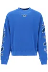 Off-white Off White "arrow Bandana Crewneck Sweat In Blue