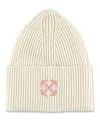 Off-white Arrow Beanie In Beige