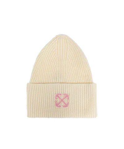 Off-white Arrow Beanie In Nude