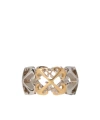 Off-white Bicolor Arrow Chain Ring In Yellow