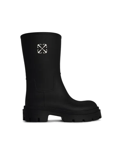 OFF-WHITE OFF-WHITE 'ARROW' BLACK PVC BOOTS WOMAN