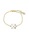 Off-white Two-toned Arrow Bracelet In Gold