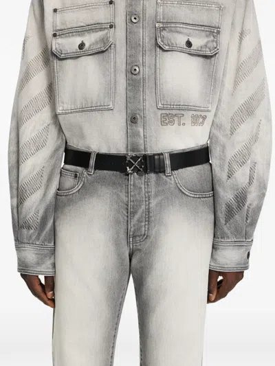 Off-white Gürtel Mit Arrow-schnalle In Black