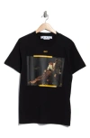 Off-white Arrow Caravaggio St. Fran Cotton Graphic T-shirt In Black