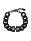Off-white Black Arrow Chain Bracelet In Black