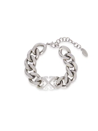 Off-white Arrow Chain Bracelet In Silver