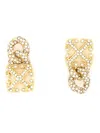 Off-white Arrow Chain" Earrings In Brown