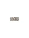 Off-white Arrow Chain Ring In Silver