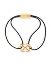 Off-white Arrow Rubber Bracelet In Gold