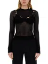 Off-white Off White Net Arrow Bralette Top Women In Black