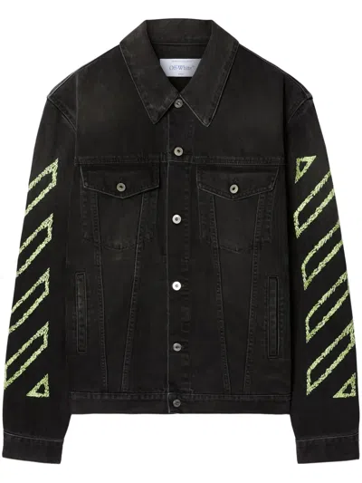 OFF-WHITE ARROW OUTLINE DENIM JACKET