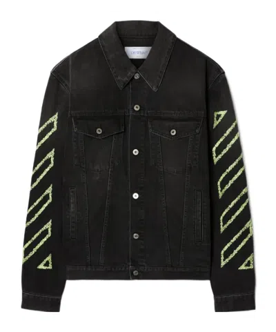 OFF-WHITE OFF-WHITE ARROW OUTLINE DENIM JACKET