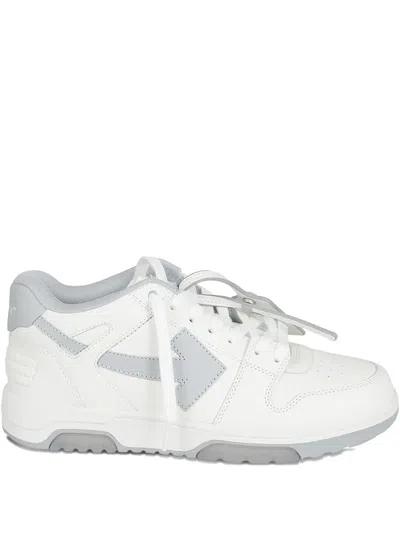 Off-white Arrow-detail Lace-up Sneakers In White