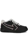 Off-white Leather Sneakers With Arrow Motif In Black
