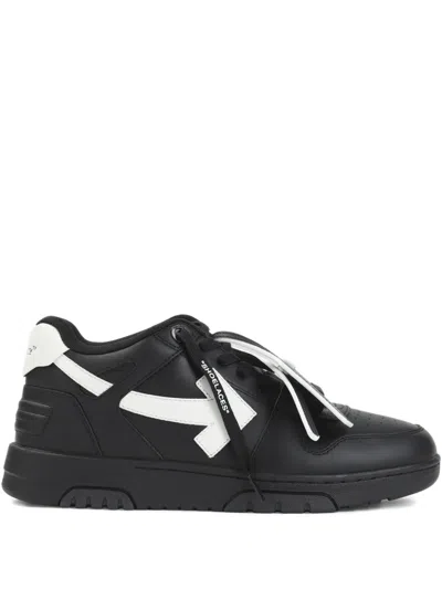 Off-white Leather Out Of Office Sneakers In Black