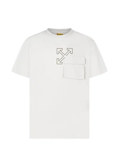 Off-white Arrow-detail T-shirt In White