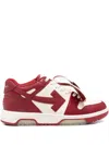 Off-white Arrow-detailed Leather Trainers In Red