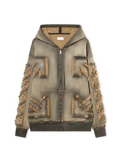 Off-white Arrow Distr Den Zip Skate Hoo In Green