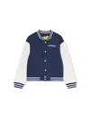 Off-white Arrow Dotline Varsity Jacket In Blue