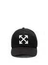 Off-white Arrow Drill Baseball Cap With 3d Embroidery In Black