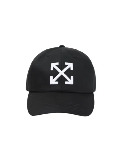 Off-white Arrow Drill Baseball Cap With 3d Embroidery In Black