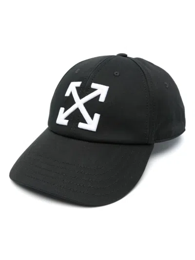 Off-white Arrow Drill-embroidered Baseball Cap In Black