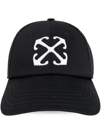 Off-white Arrow Drill-embroidered Baseball Cap In Black