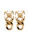Off-white Arrow Drop Earrings In Gold