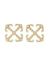 Off-white Arrow Design Brass Earrings For Women